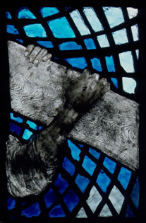 Jesus picks up the cross