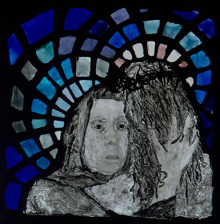 Jesus meets his mother